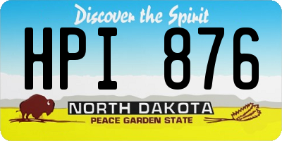 ND license plate HPI876