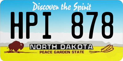 ND license plate HPI878