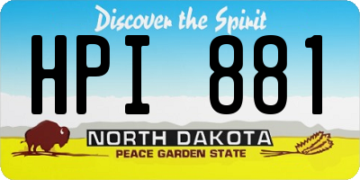 ND license plate HPI881