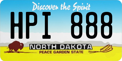 ND license plate HPI888