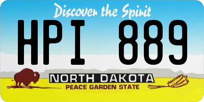 ND license plate HPI889