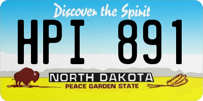 ND license plate HPI891