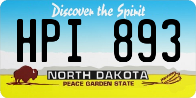 ND license plate HPI893
