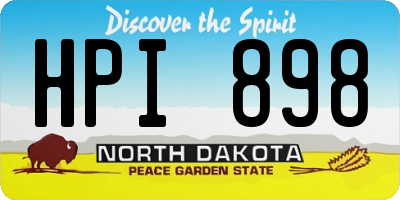 ND license plate HPI898