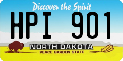 ND license plate HPI901