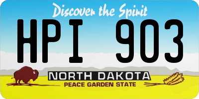 ND license plate HPI903