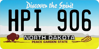ND license plate HPI906