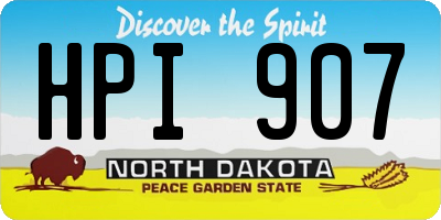 ND license plate HPI907