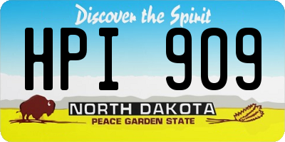ND license plate HPI909