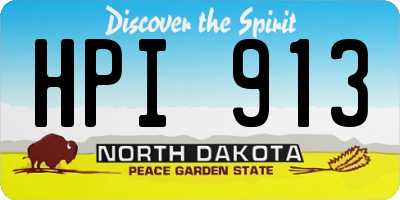 ND license plate HPI913