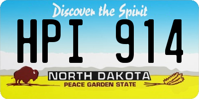 ND license plate HPI914