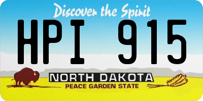 ND license plate HPI915