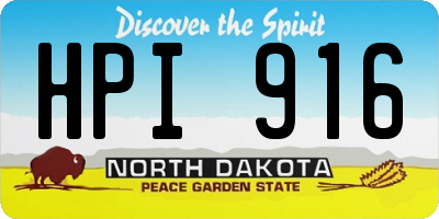 ND license plate HPI916