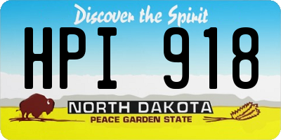 ND license plate HPI918