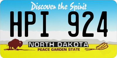 ND license plate HPI924