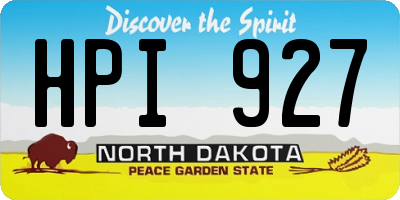 ND license plate HPI927