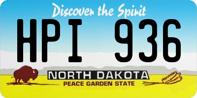 ND license plate HPI936