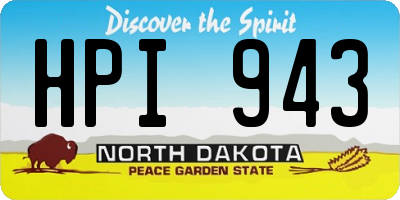 ND license plate HPI943