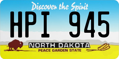 ND license plate HPI945