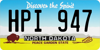 ND license plate HPI947