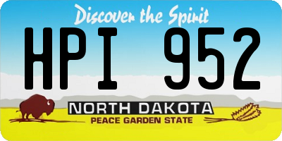 ND license plate HPI952