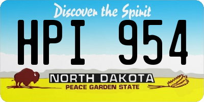 ND license plate HPI954