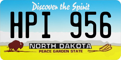 ND license plate HPI956