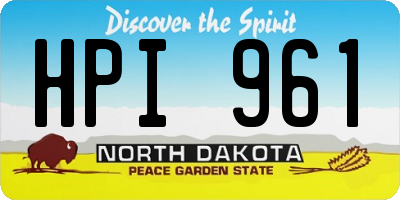 ND license plate HPI961