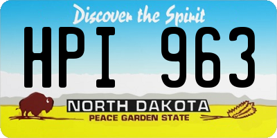 ND license plate HPI963