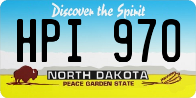 ND license plate HPI970