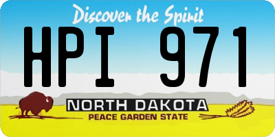 ND license plate HPI971