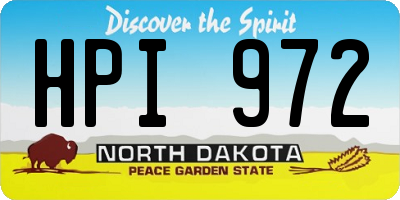 ND license plate HPI972