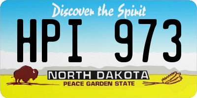 ND license plate HPI973