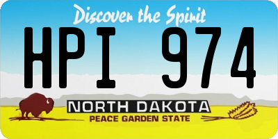 ND license plate HPI974