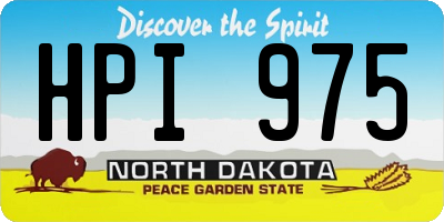 ND license plate HPI975