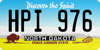 ND license plate HPI976