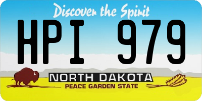 ND license plate HPI979