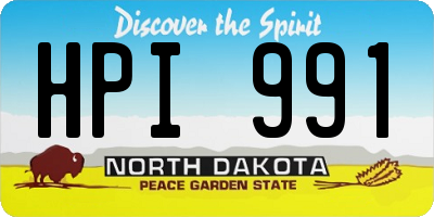 ND license plate HPI991