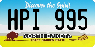 ND license plate HPI995