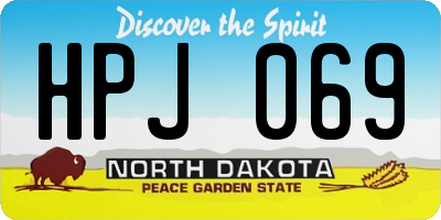 ND license plate HPJ069