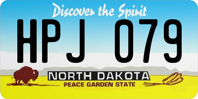 ND license plate HPJ079