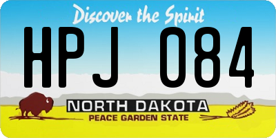 ND license plate HPJ084