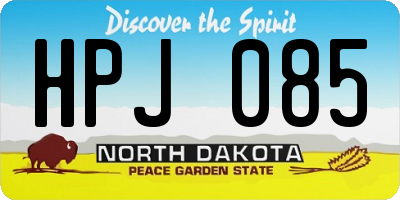 ND license plate HPJ085