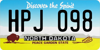 ND license plate HPJ098