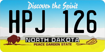 ND license plate HPJ126