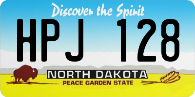 ND license plate HPJ128
