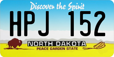 ND license plate HPJ152