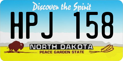 ND license plate HPJ158