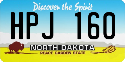 ND license plate HPJ160