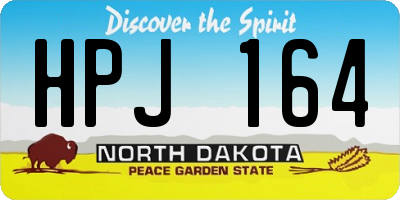ND license plate HPJ164